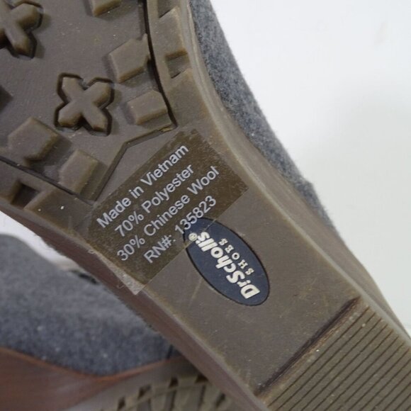 Dr Scholls Gray Wedge Ankle Boots Booties Women Size 10 M Polyester Wool Blend - Picture 10 of 10